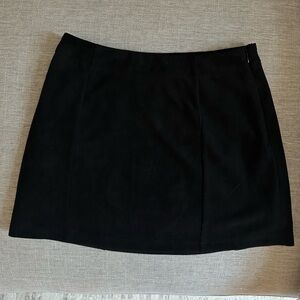 Steele Black Suede Mini Skirt